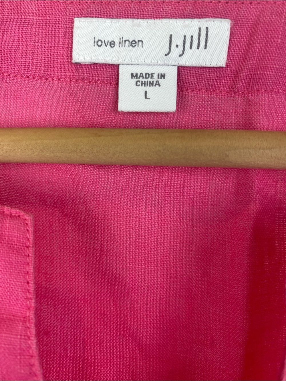 J Jill 100% Linen Pink Sleeveless Shift Dress L - Picture 4 of 5